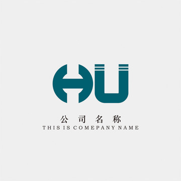 字母HU标志logo