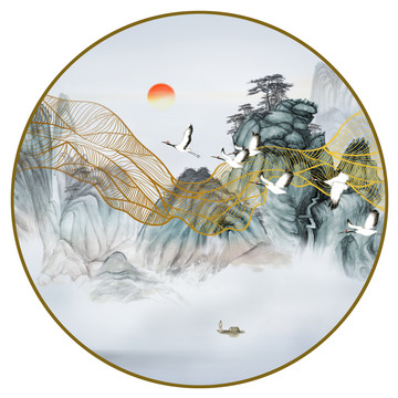 山水裝飾畫