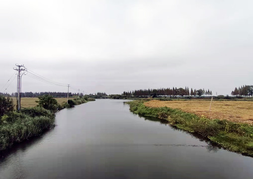 河流田野秋天