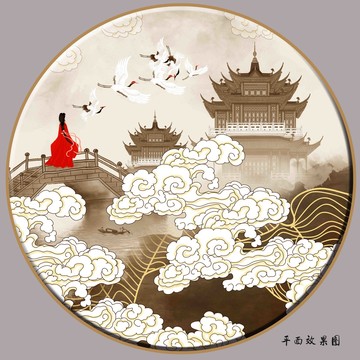 新中式禅意线条高端装饰画