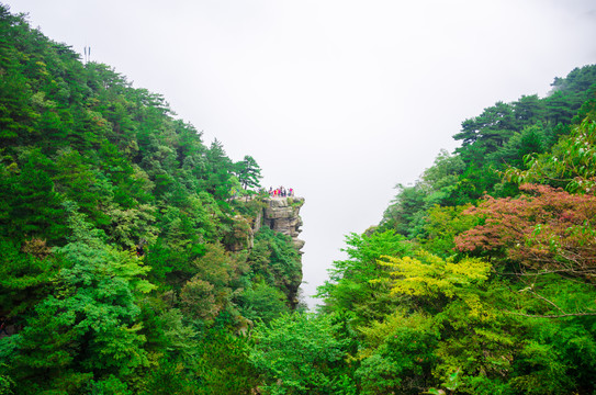 庐山花径悬崖远景