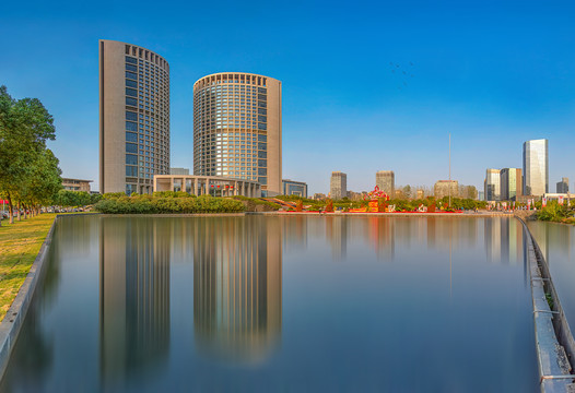 合肥天鹅湖全景图