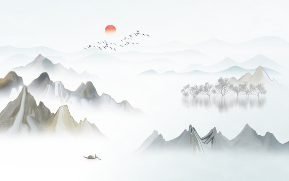 新中式山水畫