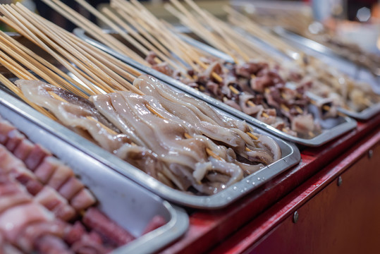 夜市网红美食烤鱿鱼食材