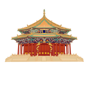 故宮建筑插畫(huà)