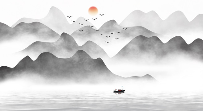 水墨山水畫