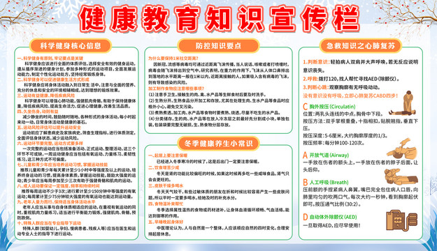 冬季健康教育宣傳欄
