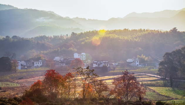 塔川红叶塔川黟县皖南