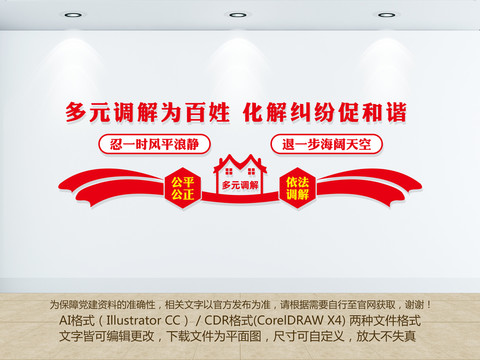 多元調(diào)解文化墻