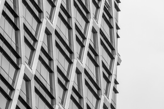 现代建筑玻璃表面