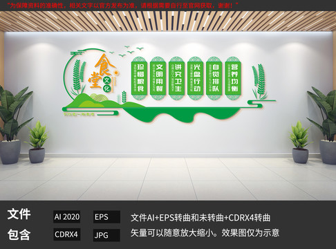 食堂文化墻
