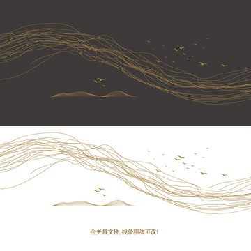 矢量藝術(shù)禪意線條