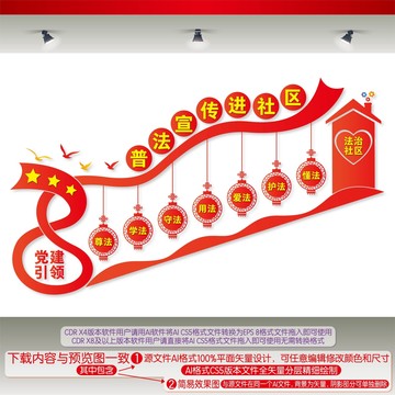 普法宣傳進(jìn)社區(qū)樓梯文化墻