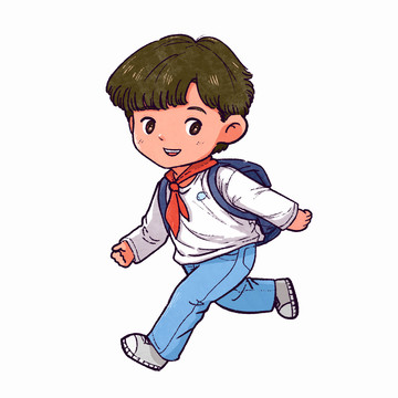 戴著紅領(lǐng)巾的學(xué)生