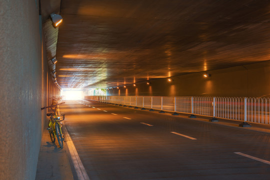 天津城市天际线和隧道