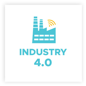 工业4.0概念平面插图
