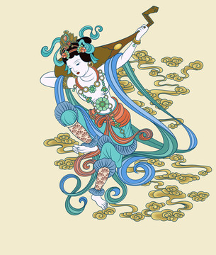 伎樂天琵琶