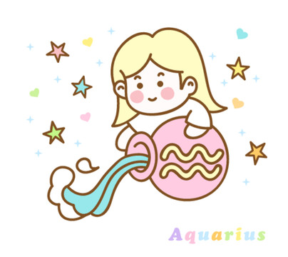 12星座可愛卡通水瓶座