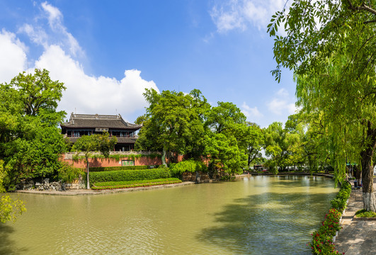 嘉兴南湖烟雨楼全景