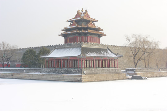 雪后故宫西北角楼