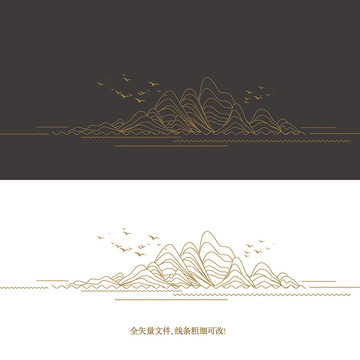 藝術(shù)山水線條