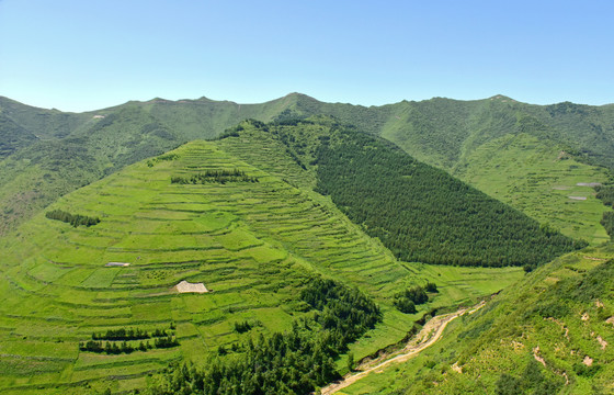 蓝天白云青山绿树