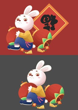 兔子抱燈籠