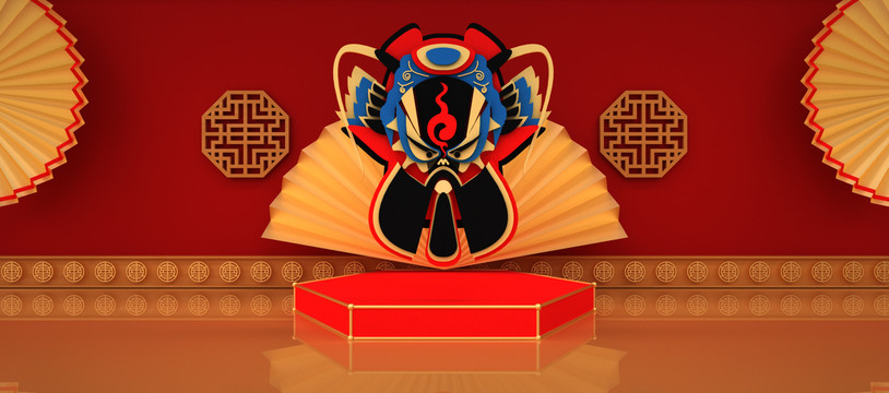 京劇臉譜背景