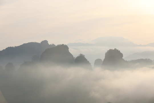 福建武夷山火焰山云海