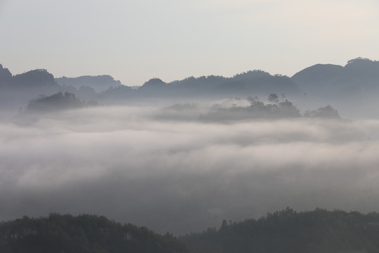 福建武夷山火焰山云海