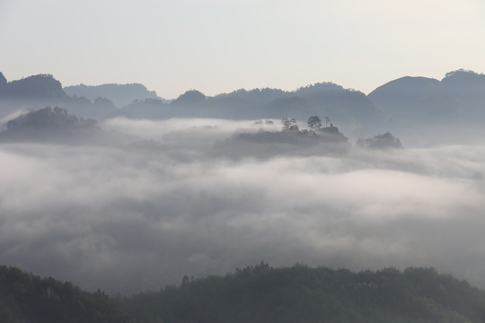 福建武夷山火焰山云海