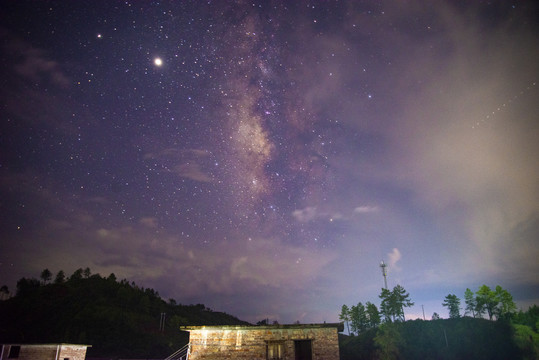 乡村星空银河