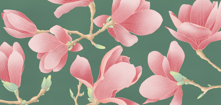 蘭花輕國(guó)潮插畫(huà)