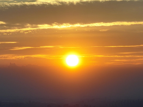 晚霞夕阳火烧云