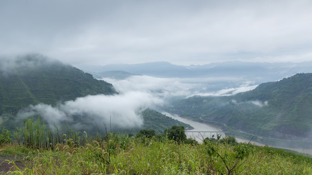 四川宜宾金沙江向家坝库区风景