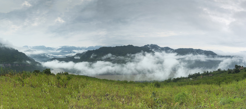 四川宜宾金沙江向家坝库区风景