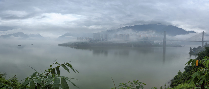 云南昭通绥江城市风景