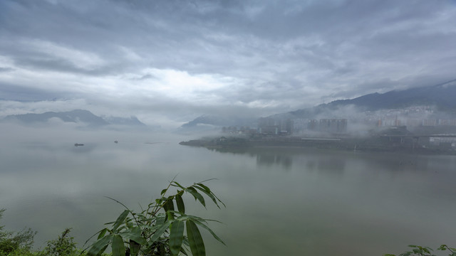 云南昭通绥江城市风景