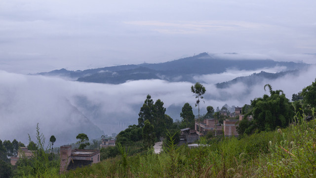 四川宜宾金沙江向家坝库区风景