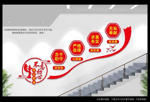 黨員樓梯間文化墻