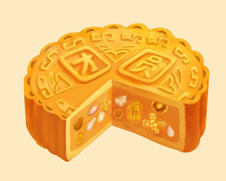 月餅插畫