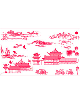青綠江山樓閣圖