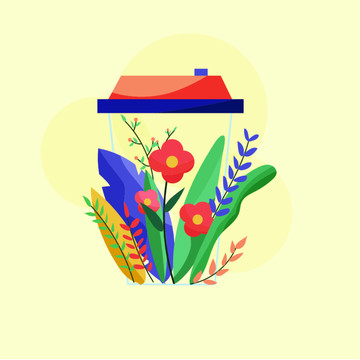 咖啡杯插畫