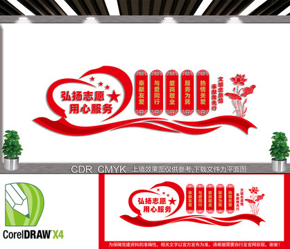 自愿者服務(wù)中心文化墻