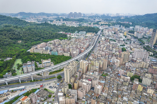 深圳宝安区石岩街道全景