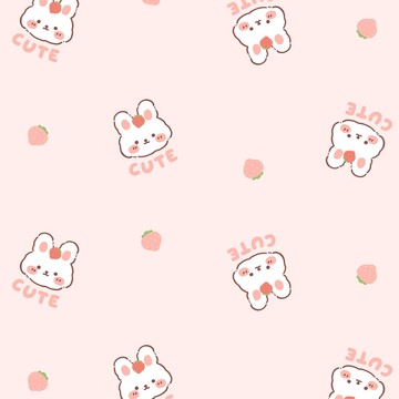 卡通圖案兔子無縫