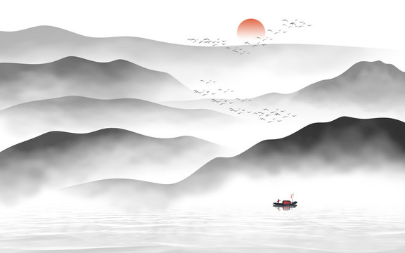 水墨山水畫