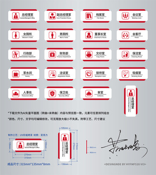 办公室导视标牌