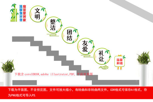 宿舍階梯墻