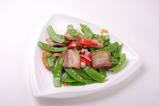 荷蘭豆炒燒肉